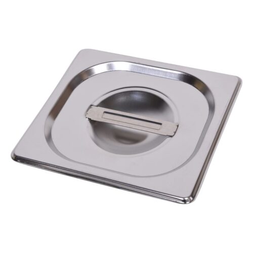 Tampa Inox P/cuba Gn 1/6 Sem Recorte - 17,6x16,2x2cm