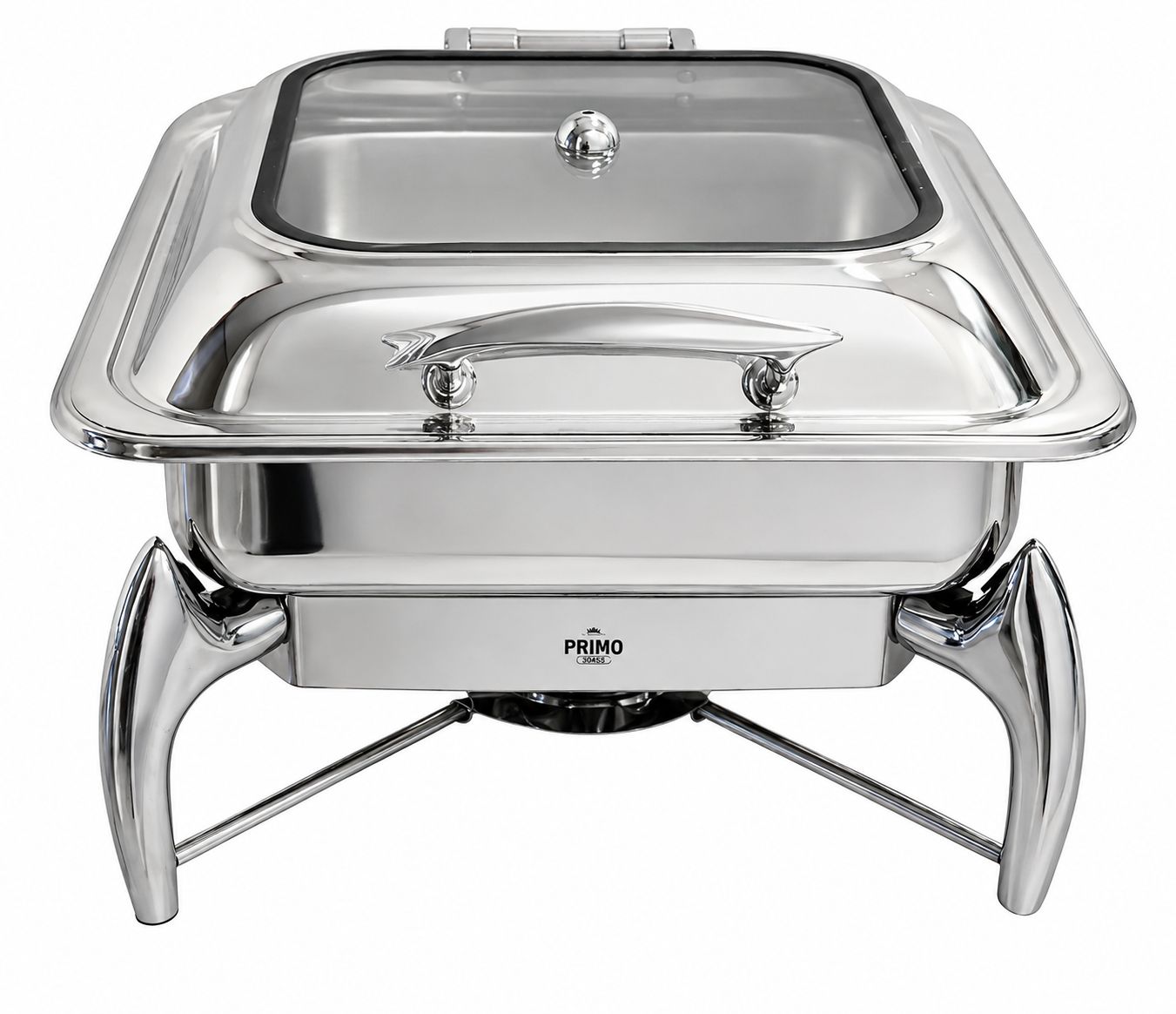 Rechaud Quadrado Em Aço Inox Com Tampa Basculante Luxo - Imagem 2